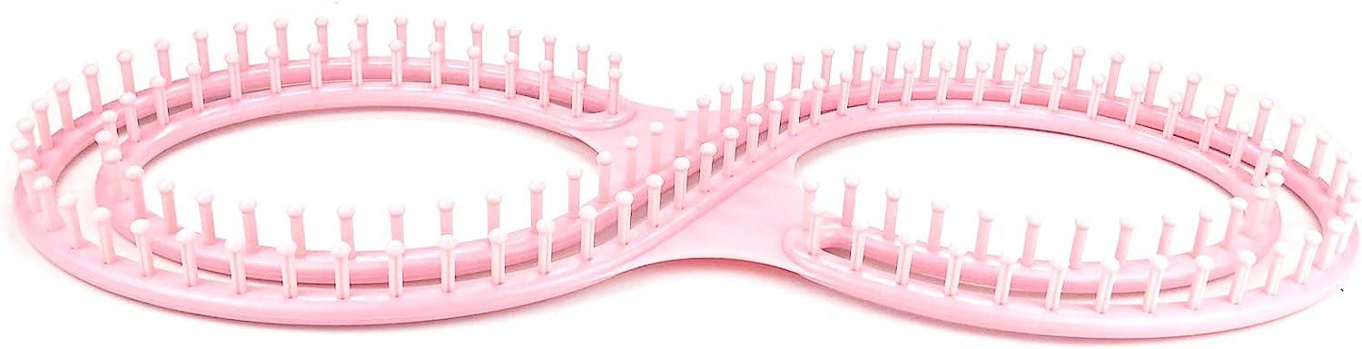 Frola 55 Wide Afghan Loom Knitting Board Weave Loom Kit with Instructions  and 3 Projects(Pink)