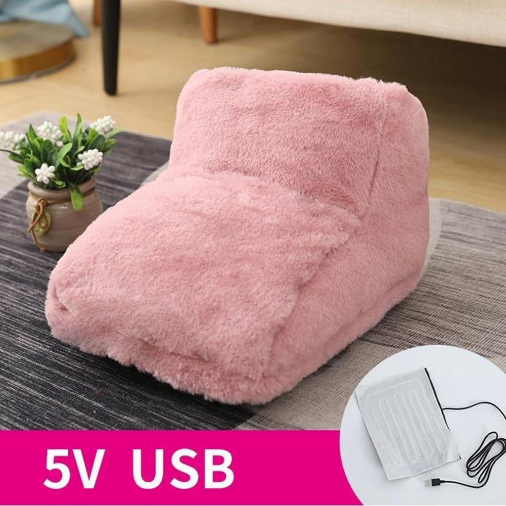 Evzvwruak Fleece USB Heating Foot Blanket Energy-Saving Cozy