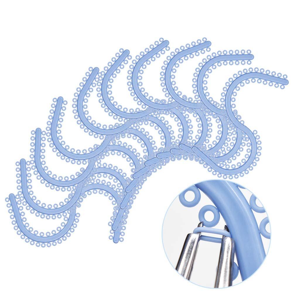 Dental Orthodontic Elastic Separators 10 Blue SShaped Circle Rubber