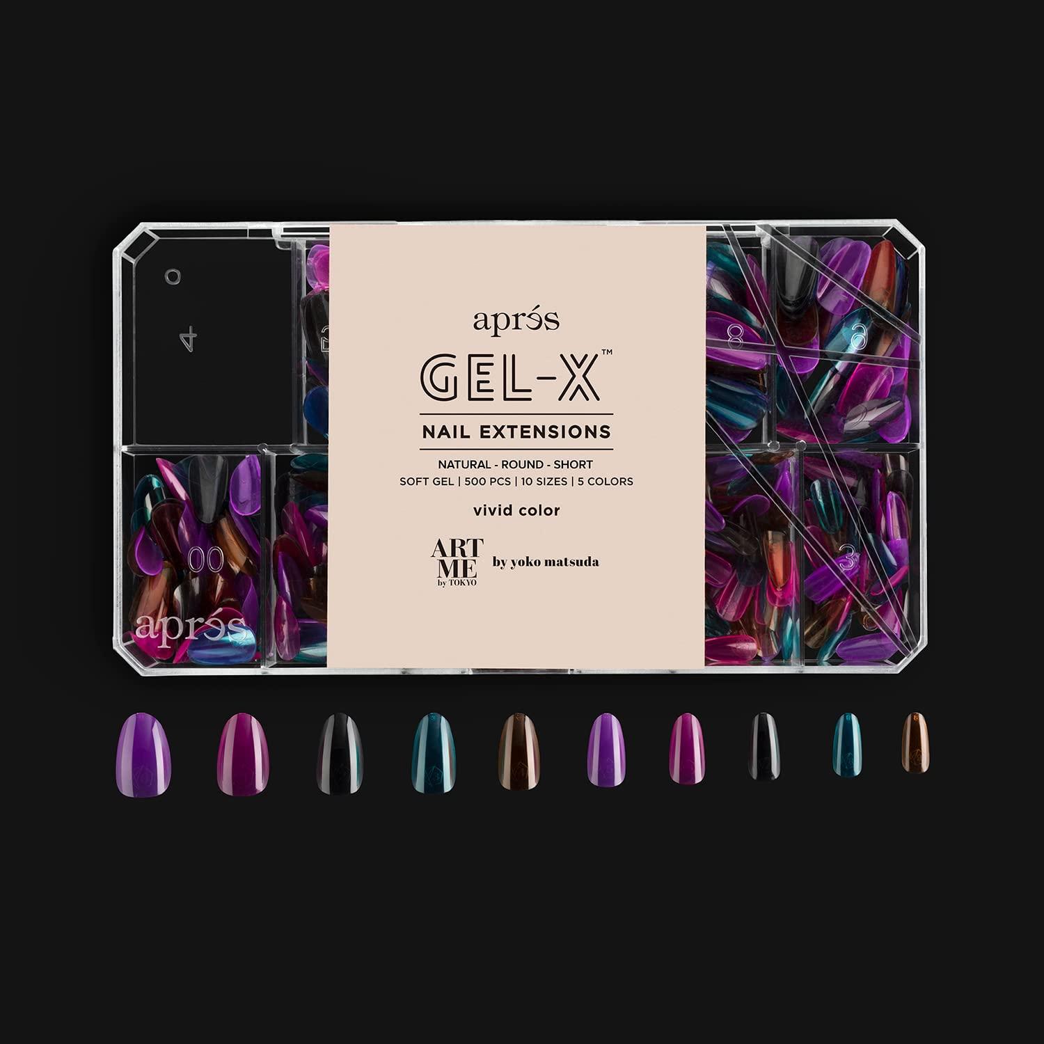 après ARTME Gel-X ベースカラーチップ アプレ ArtMe x Apres Gel-X Natural Round Short Box of Tips | 500 Gel-X