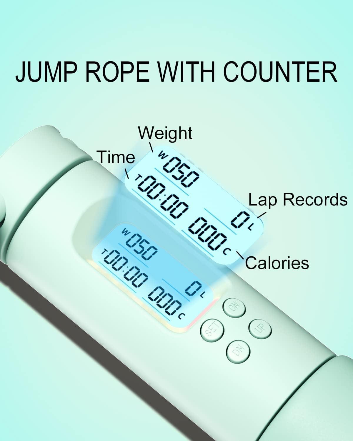 OVICX Digital Weighted Handle Speed Skipping Rope - Thumbnail 5