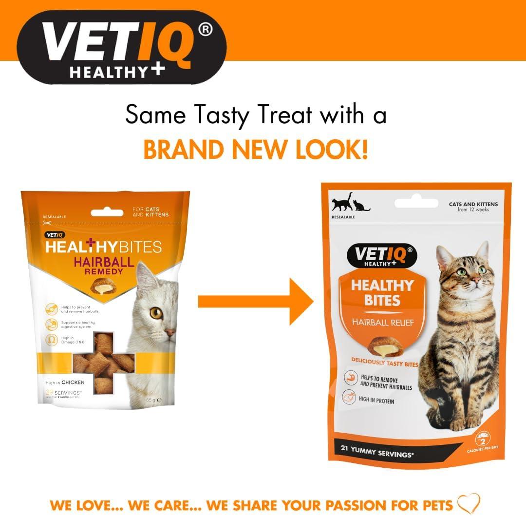 VetIQ Healthy Bites Hairball Remedy Cat Treats 4x 65g Helps