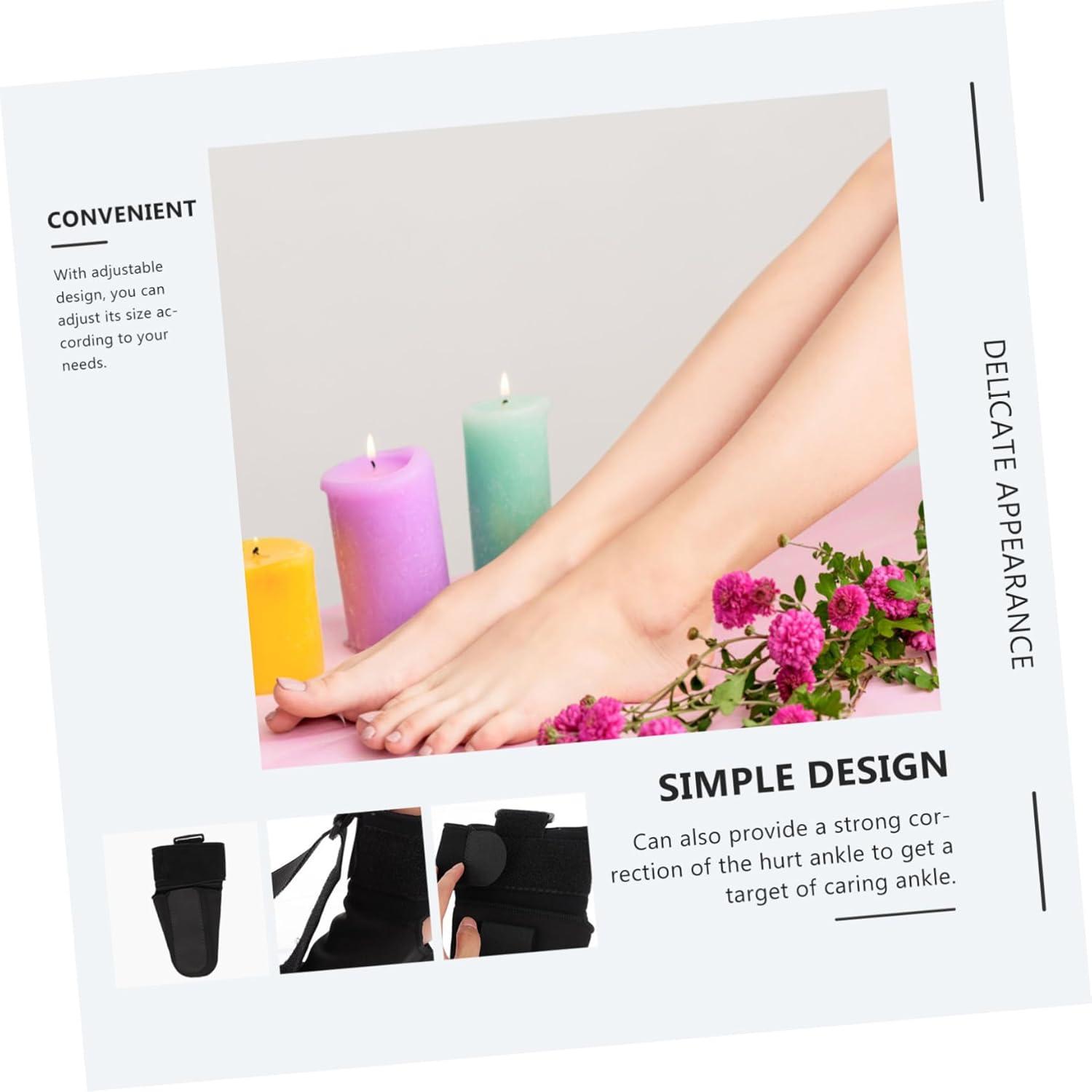 Adjustable Foot Inversion Protector Support Sleeve & Splint - Black ...