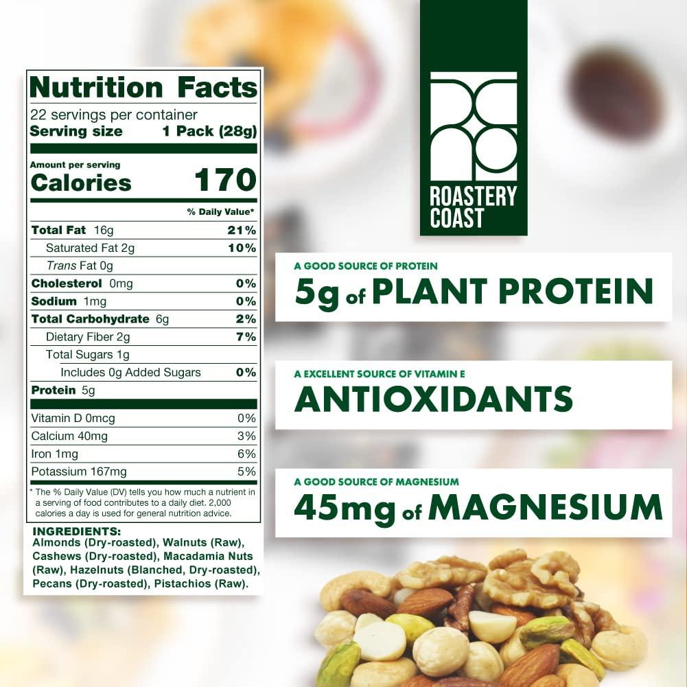 Roastery Coast Daily Nuts Original Mixed Nuts Snack Packs 22
