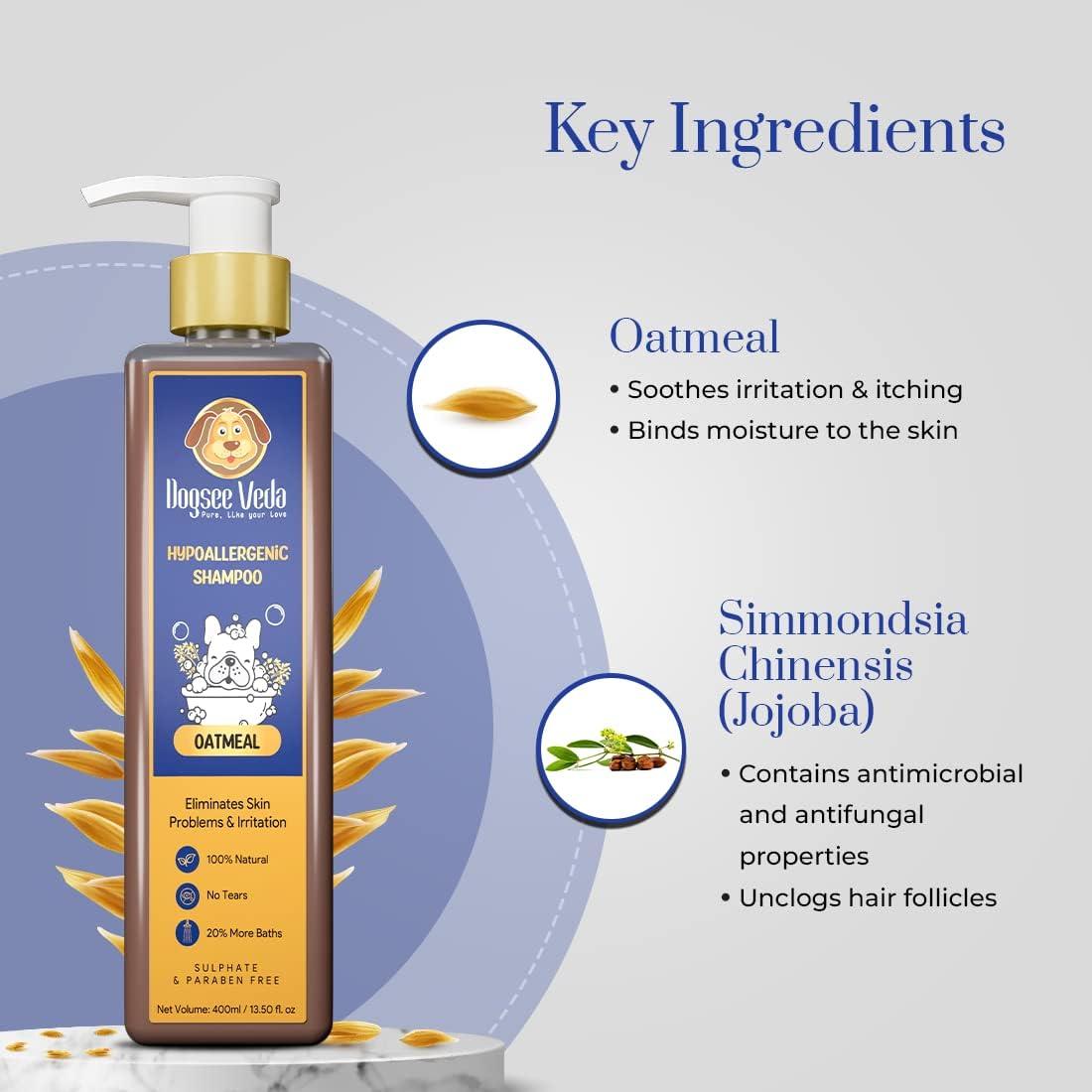 Dogsee Veda Oatmeal Dog Shampoo 100% Natural Paraben-Free