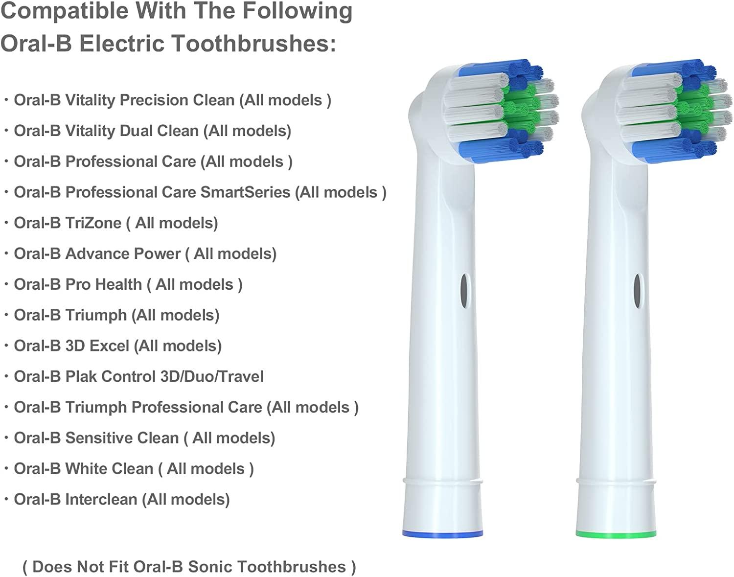 Electric Toothbrush Replacement Heads Compatible with OralB Precision
