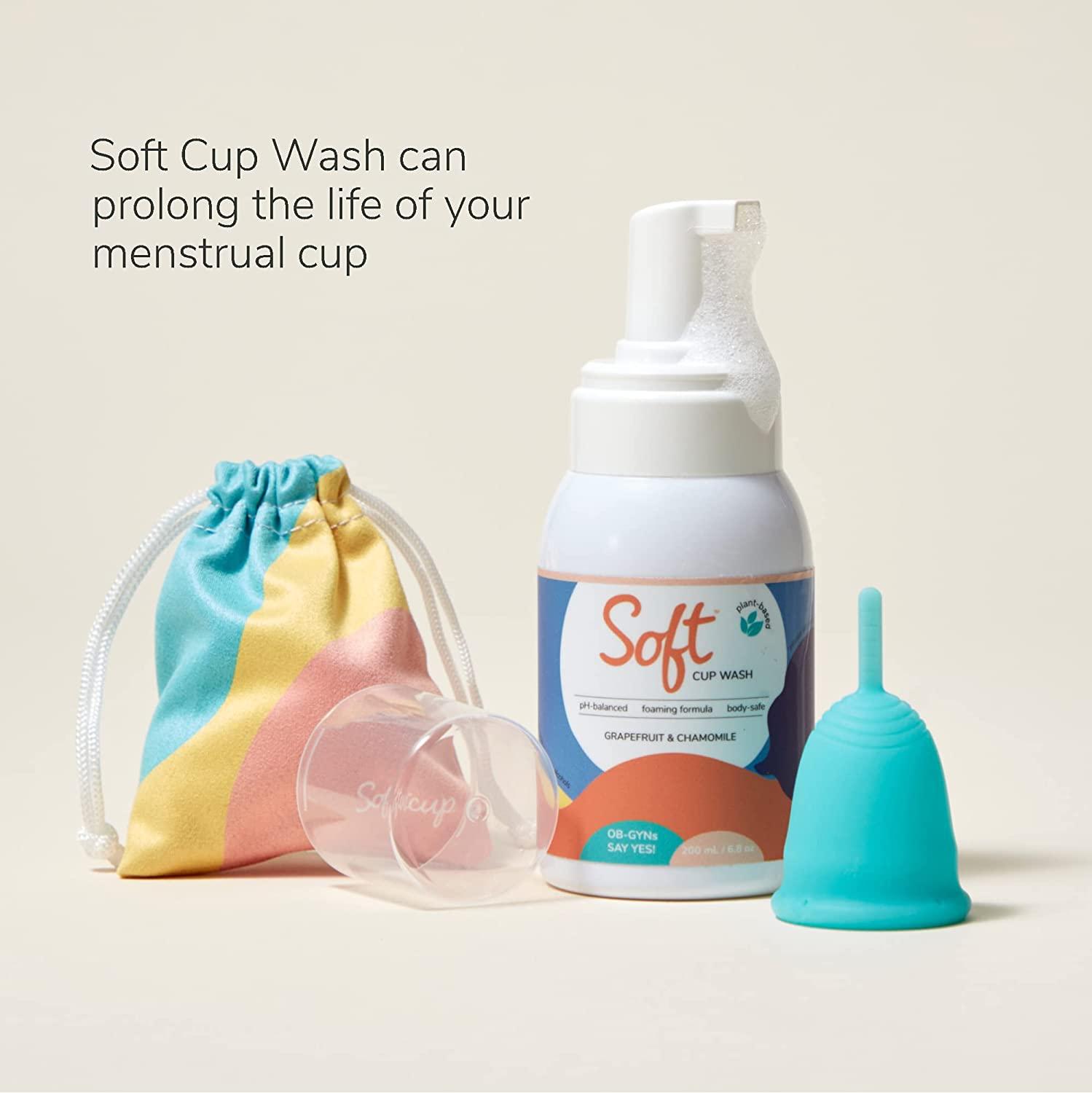 Soft Cup Wash Menstrual Cup Cleanser for Silicone Period Cups 6.8 oz pHBalanced