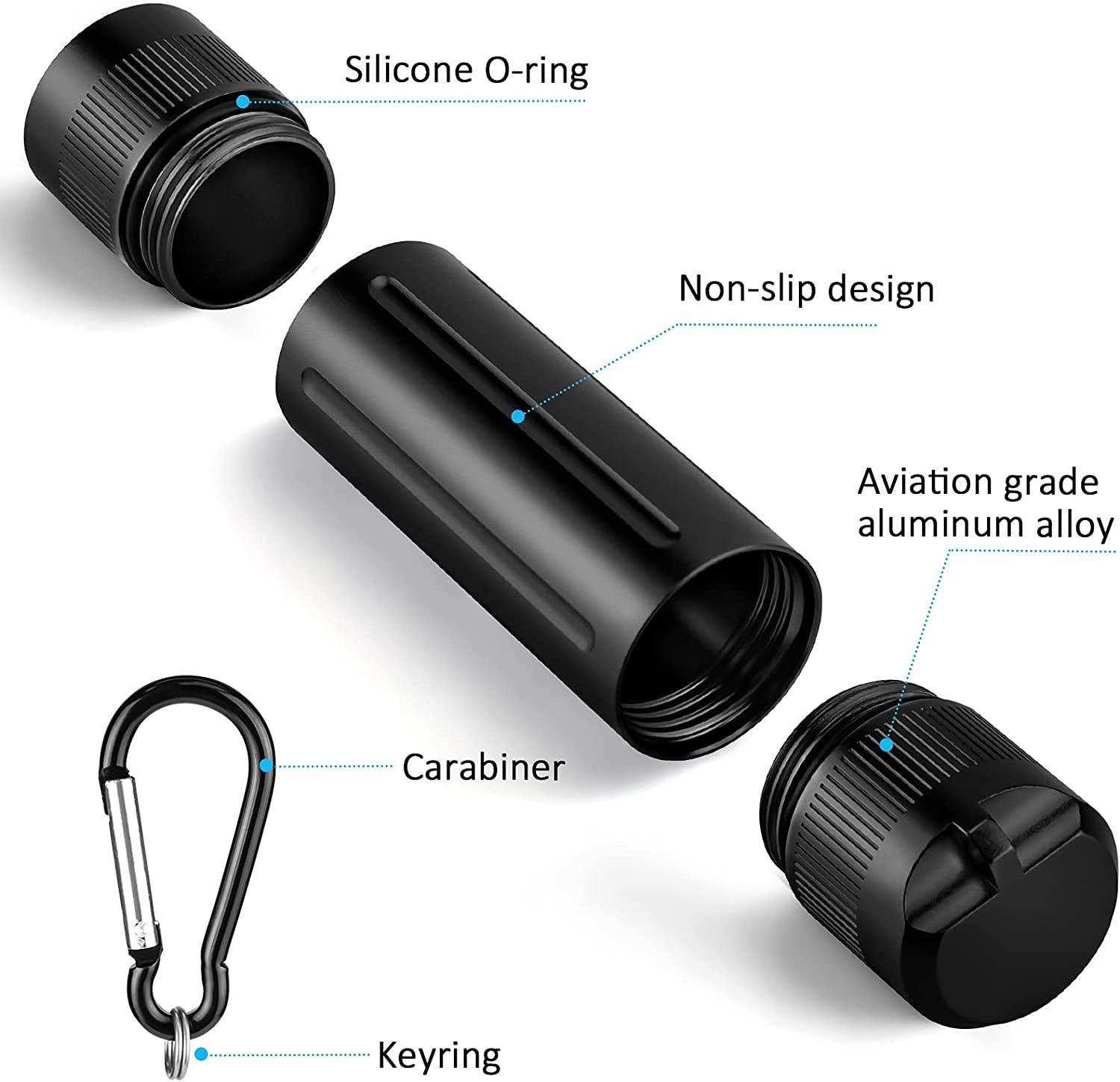 Airtight Smell Proof Container, Mini Portable Sealed Jar Water