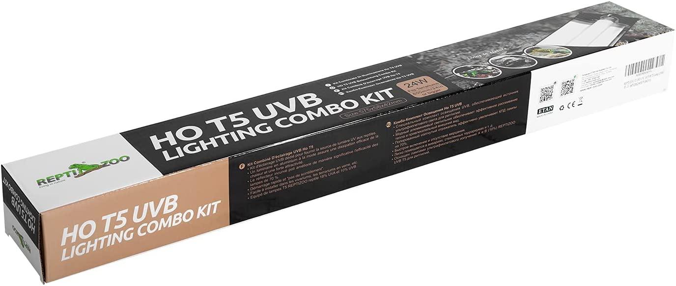 T5 UVB-lamp voor reptielen, combokit - 30,5 cm (30,5 cm) 8 W