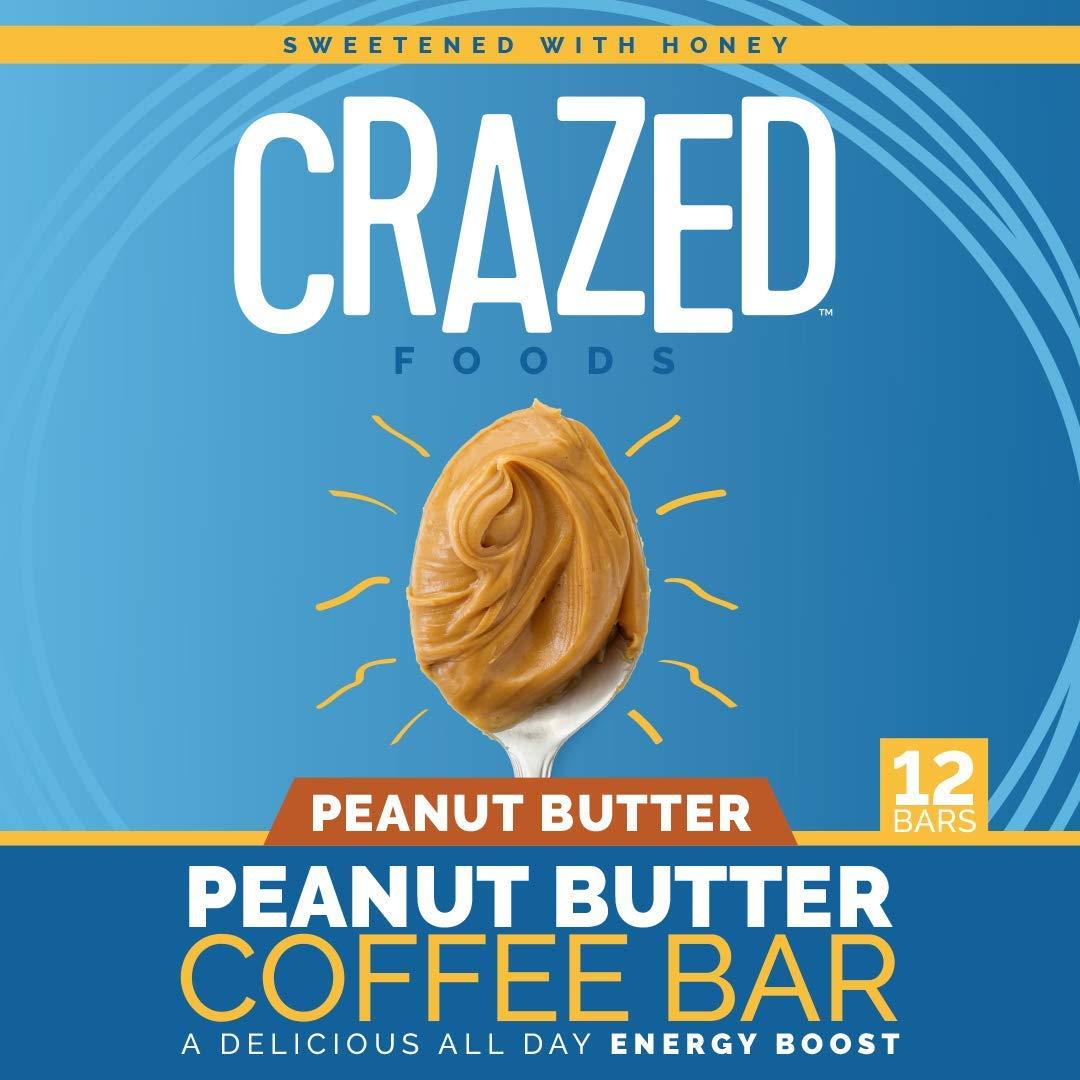 Crazed Foods, Peanut Butter Coffee Energy Bar, Simple Ingredients