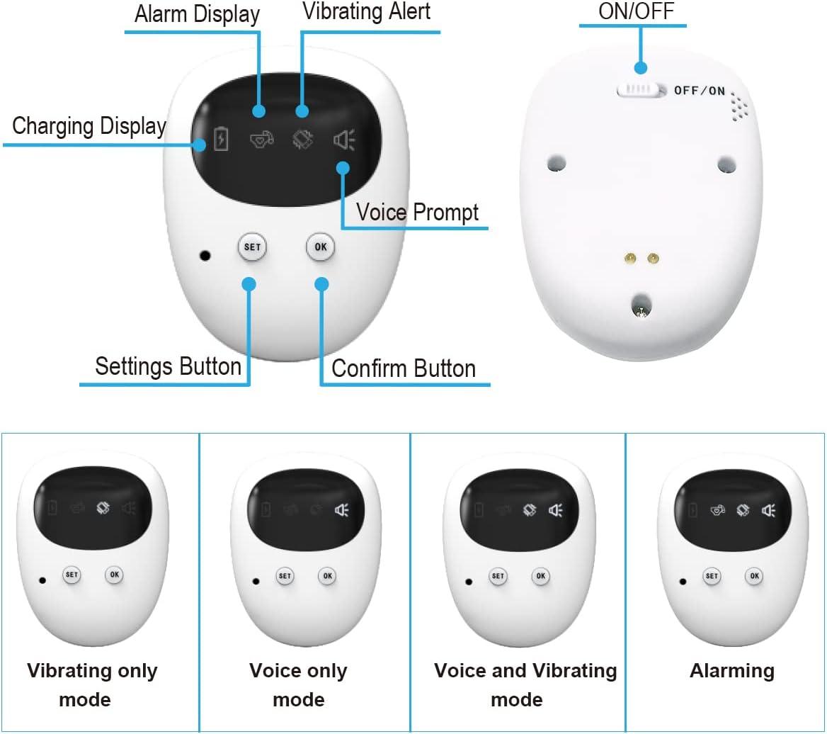 TENQIU Wireless Bedwetting Alarm for Boys and Girls, USB Rechargeable