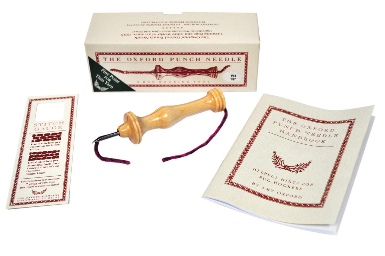 Oxford Wood Punch Needle Rug Hooking Tool The Mini 14 1/8 Fine