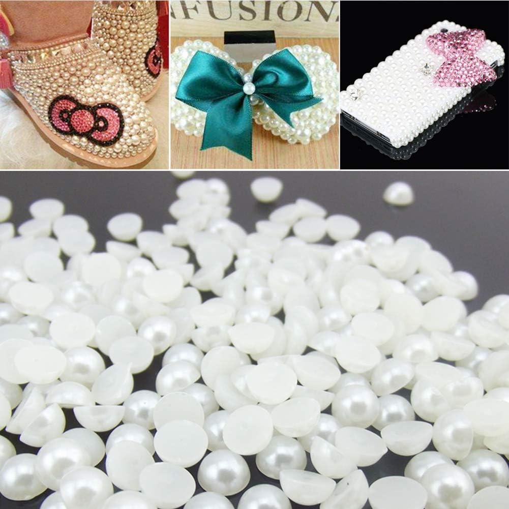 990 Pcs Self Adhesive Pearl Stickers White Flat Back Pearls Sticker for  Face Beauty Makeup Nail Art Cell Phone DIY Crafts Home Decor Scrapbooking  Embellishments 3mm/4mm/5mm/6mm (900) (900)