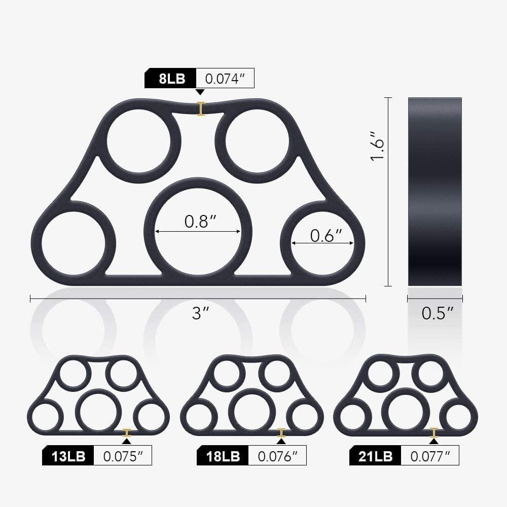 4 Pack Hand Exerciser Grip Strengthener Finger Stretcher Hand