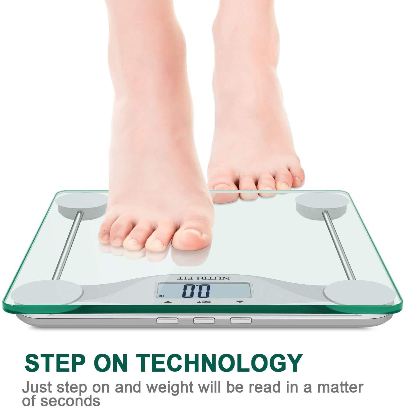 NUTRI FIT Digital Body Weight Bathroom Scale BMI, Accurate Weight  Measurements Scale,Large Backlight Display and Step-On Technology,400 Pounds