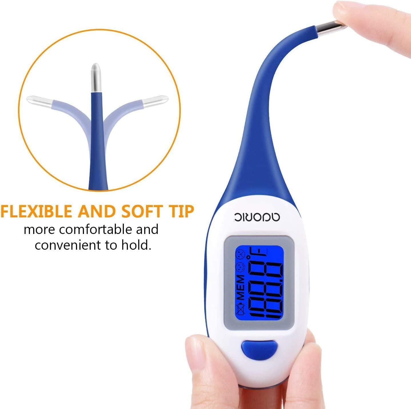 Digital Thermometer, Accurate Oral Thermometer with Flexible Tip