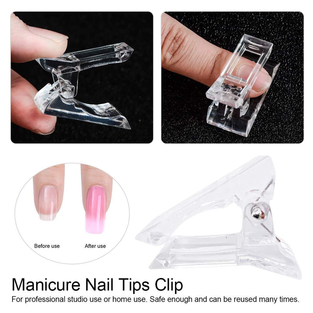 10 PCS Nail Tips Clip for Quick Building Polygel nail forms Nail clips for  polygel Finger Nail Extension UV LED Builder Clamps