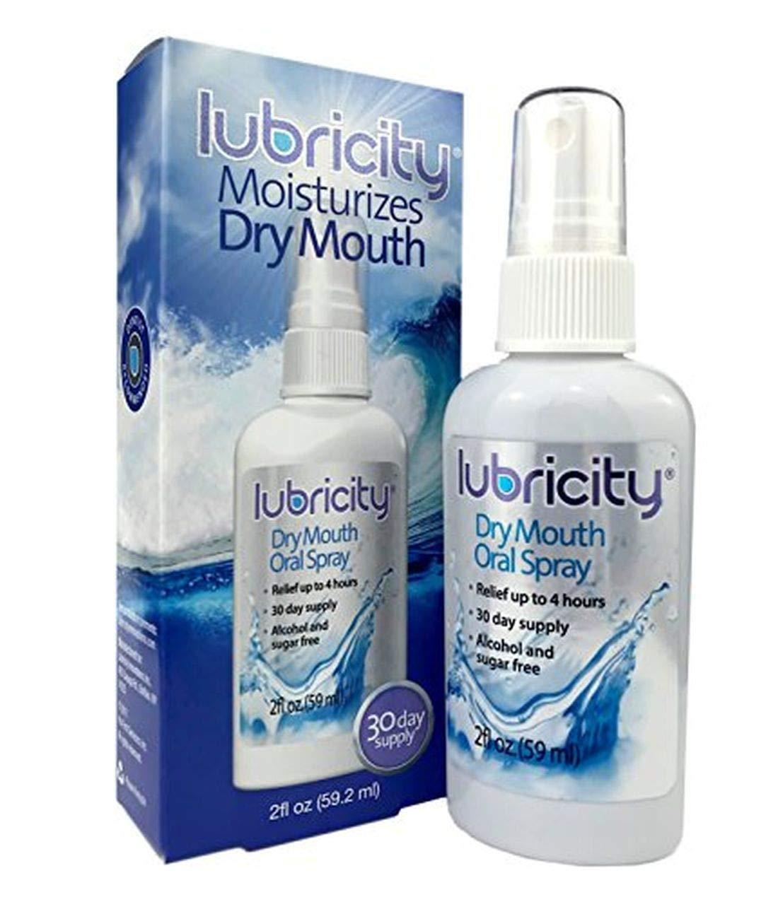 Lubricity Dry Mouth Oral Spray 2 oz Symptomatic Relief for Dry Mouth Flavorless 30 Day Supply