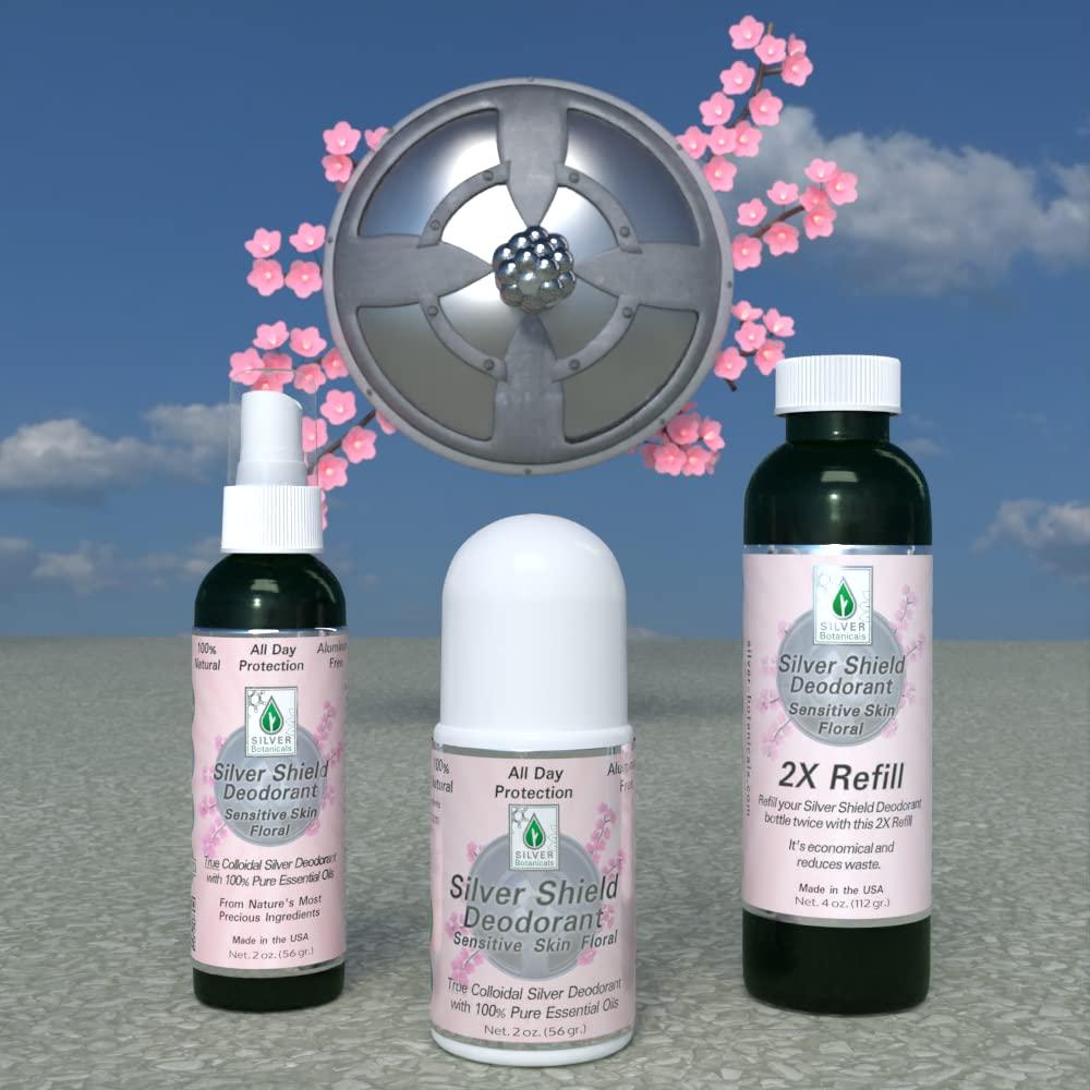 Silver Shield Deodorant Floral Scent Sensitive Skin Formula 4 oz