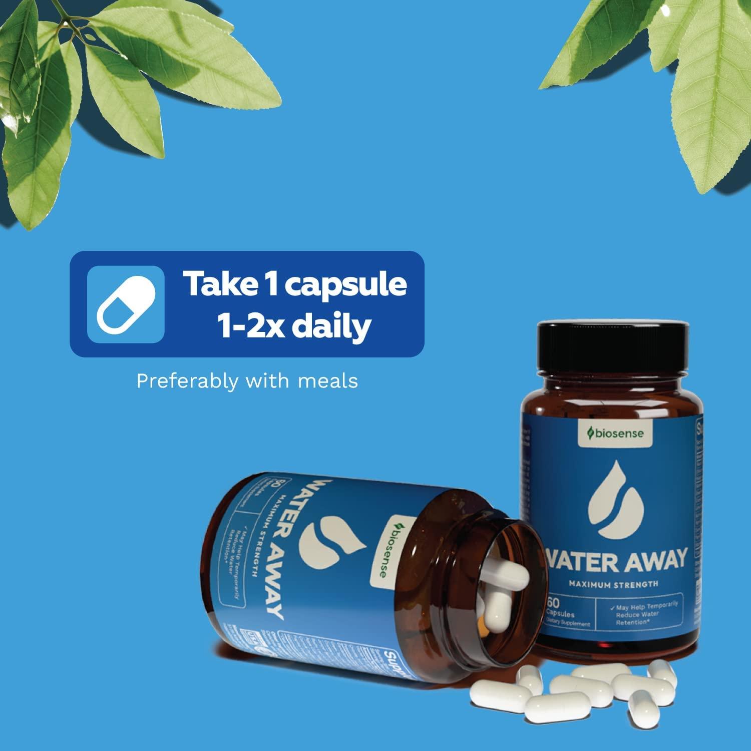 Natural Diuretic Water Away Pills Vitamin B6 Potassium & Dandelion Root