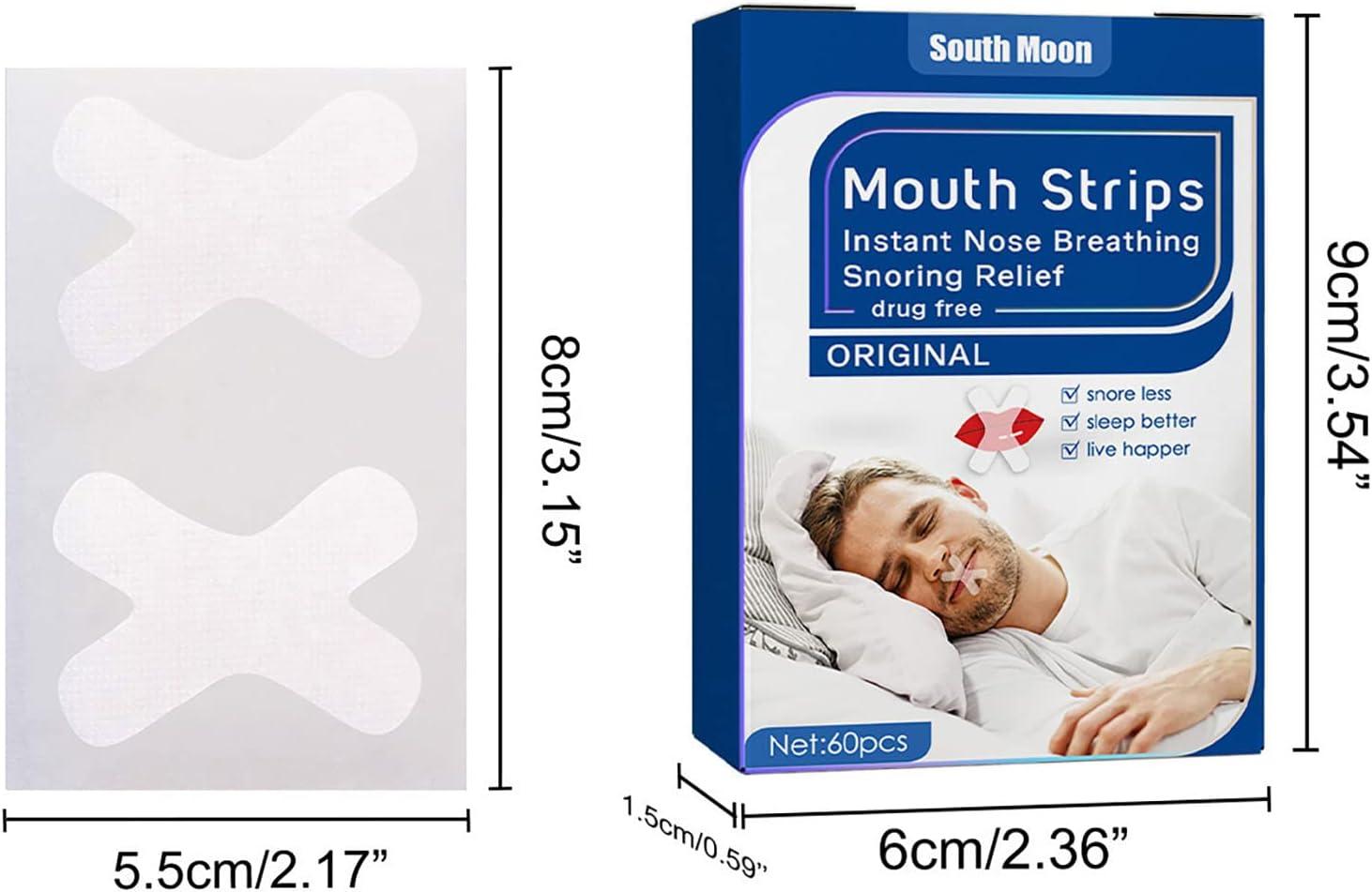 30Pcs Pack Latex-Free Sleep Strips Black Mouth Tape For Sleeping Snori