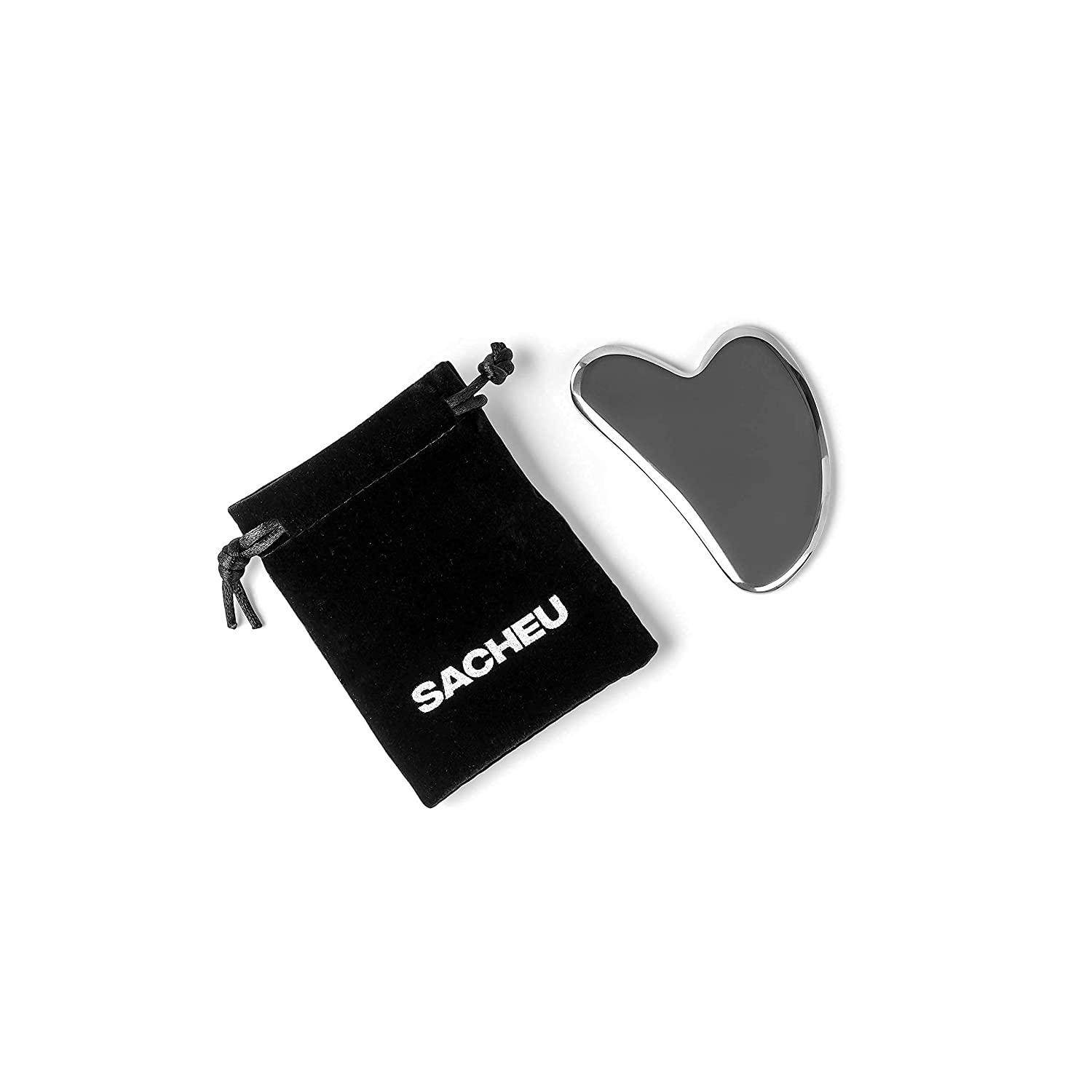 SACHEU Stainless Steel Gua Sha Facial Massage Tool to Reduce Puffiness