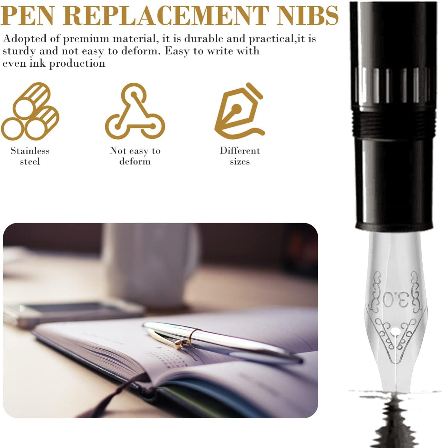 30 Pcs Flex Nib Fountain Pen Calligraphy Nibs Set Stainless Steel