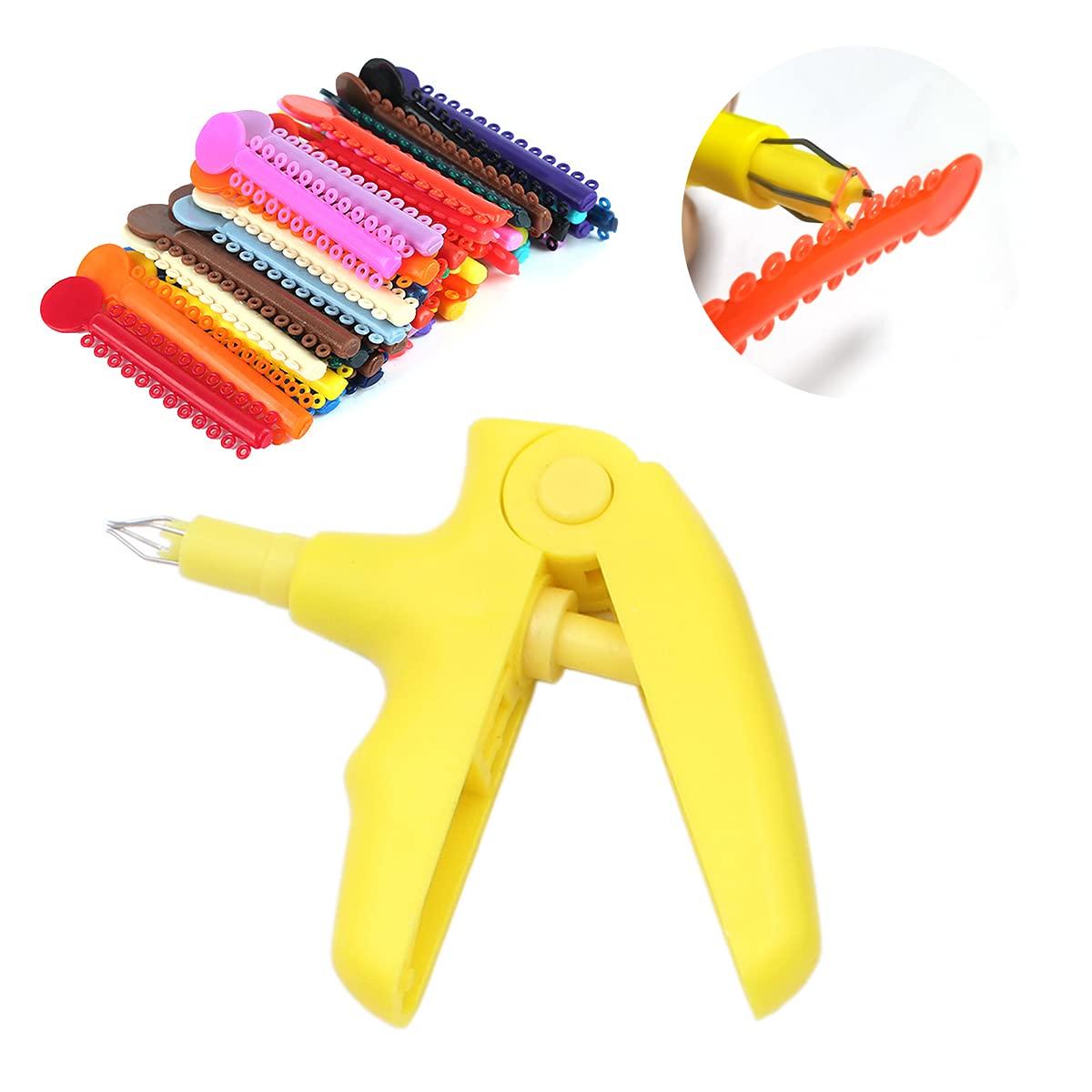 Orthodontic Braces Kit Ligature Gun Dispenser Tools and Multicolor