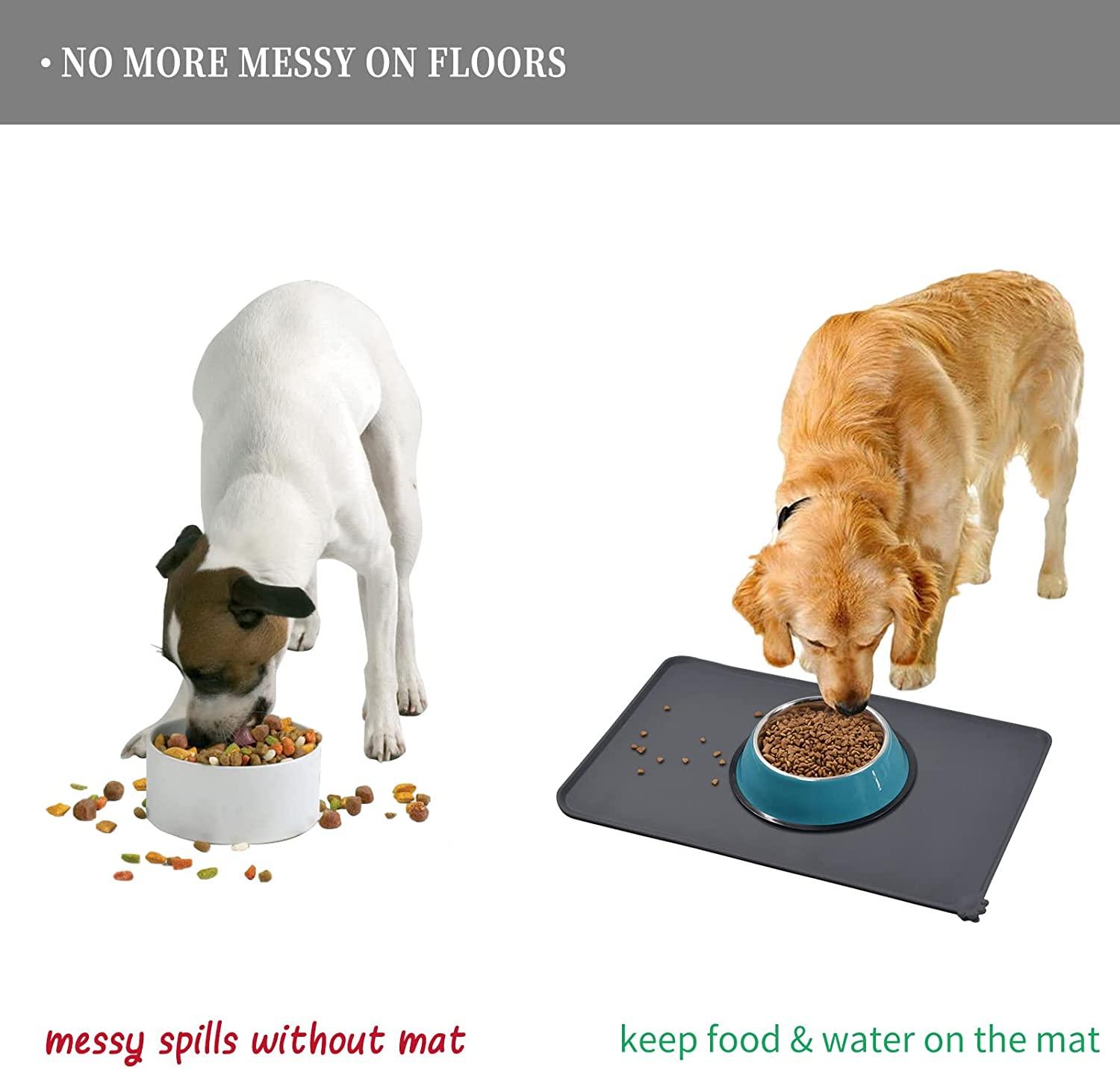 Silicone Mat for Dog Food and Water Bowls, Waterproof Mat, Cat