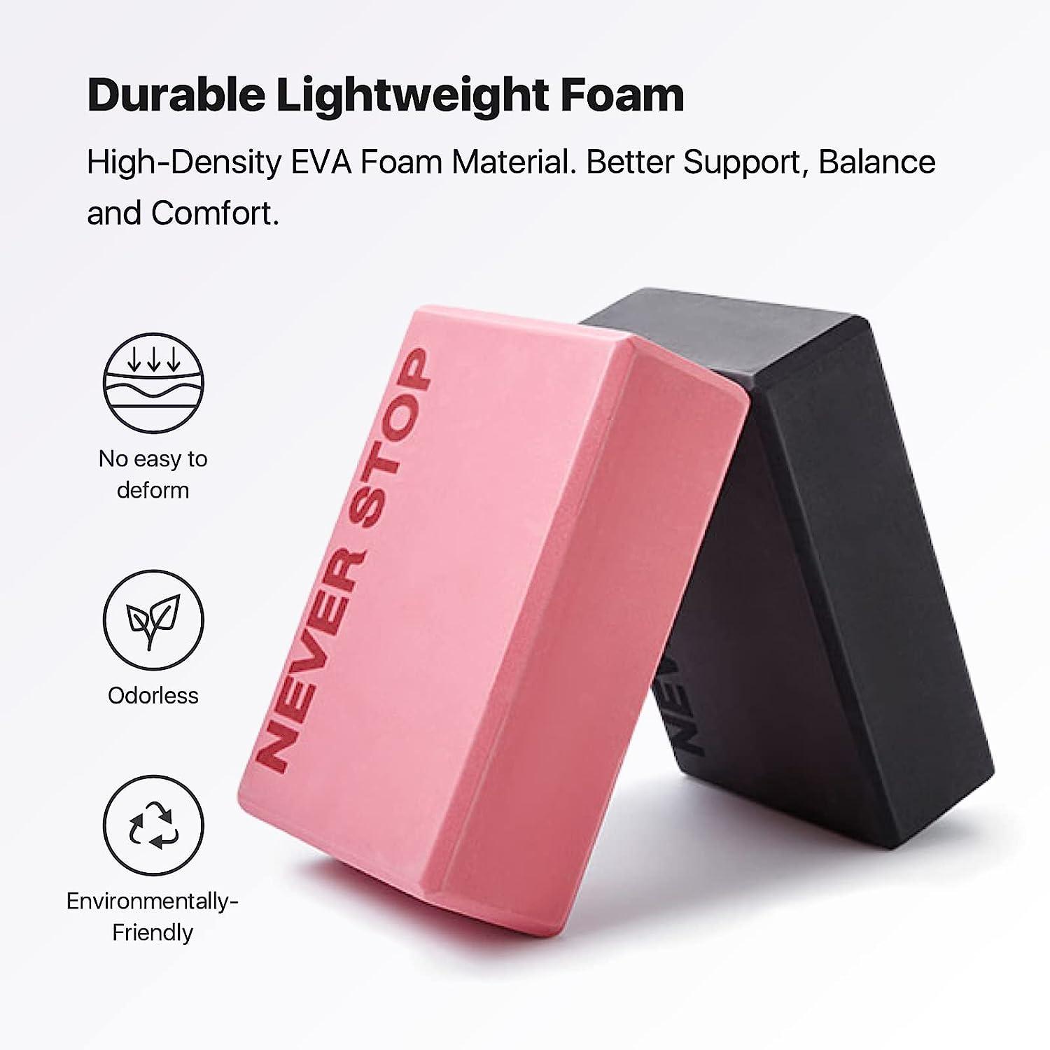  URBNFit Yoga Block - Moisture Resistant High Density EVA Foam  Block - Improve Balance and Flexibility Perfect for Home or Gym - Free PDF  Workout Guide (1 PC, Pink) : Sports & Outdoors