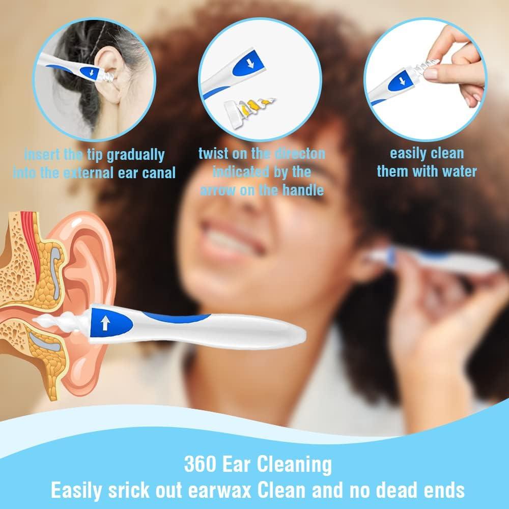 Earwax Removal Tool 2023 Upgraded Safe Spiral Swab Catcher Ear Wax