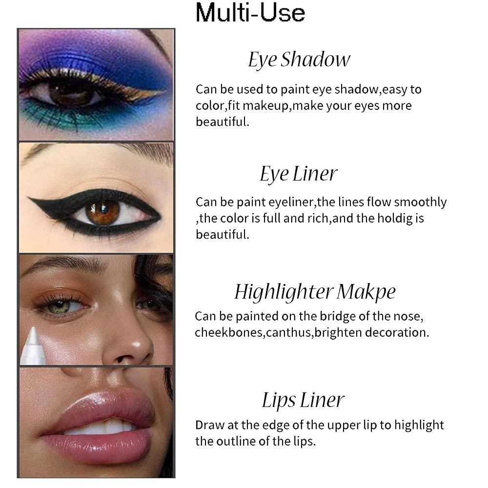 10 Colors Eyeliner Pencil for Women, Glitter Blue Eye Liners Kit