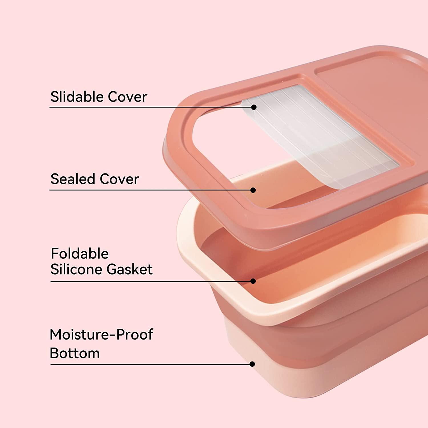 Collapsible Dog Food Storage Container,1013 LB Large Airtight Pet Cat