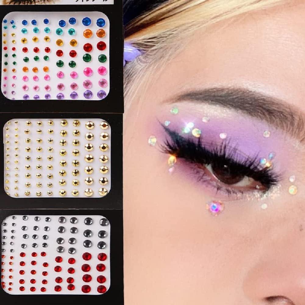 6 Sheets eye rhinestone sticker makeup rhinestones for eyes rave