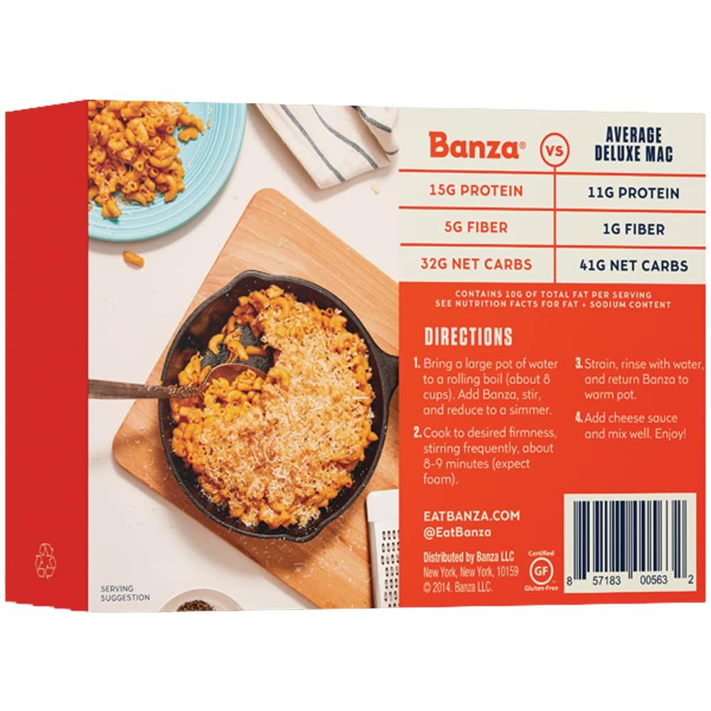 Banza Chickpea Mac and Cheese, Elbows with Creamy Deluxe Cheddar
