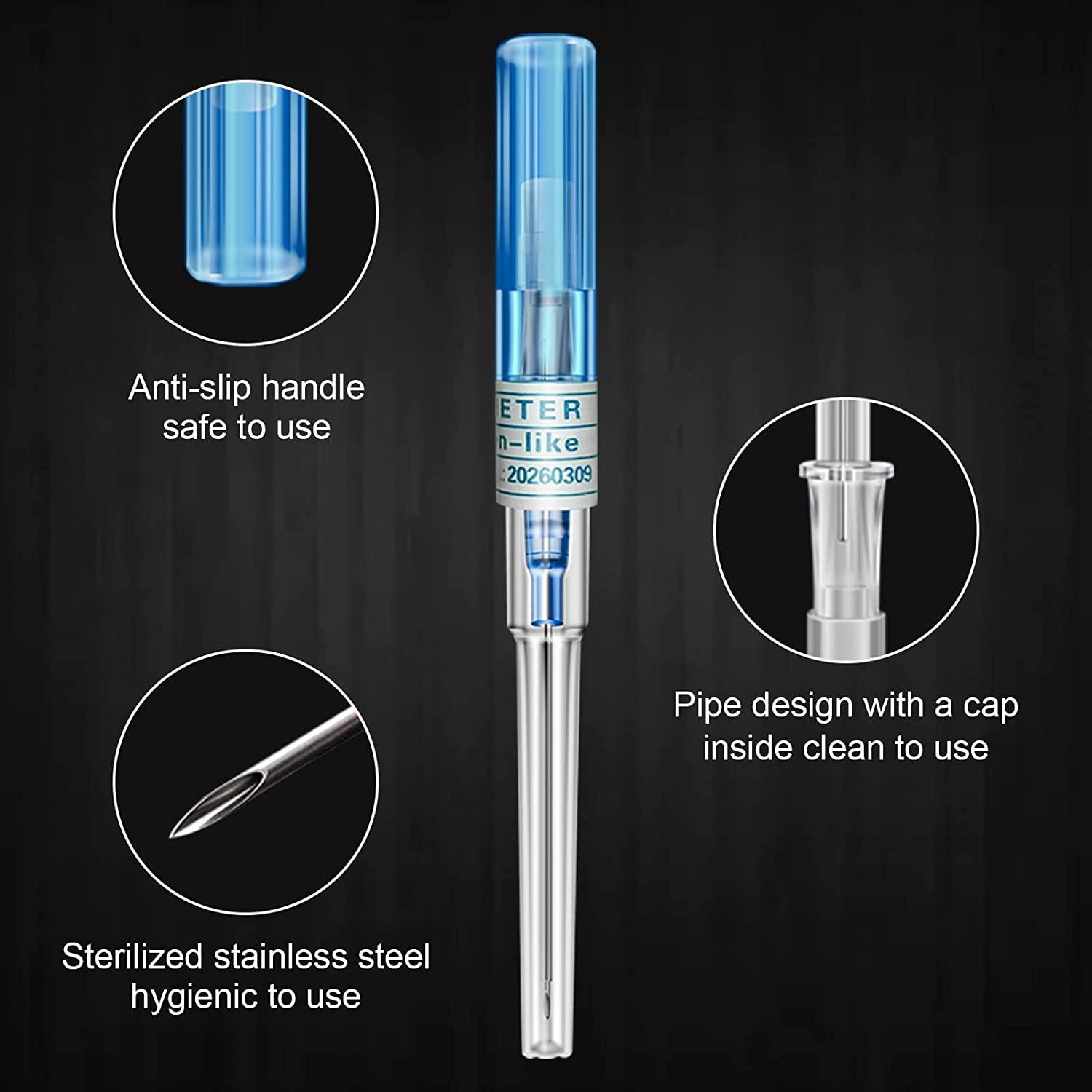 Emalla 22G Catheter Needles 5Pcs Hollow Disposable Piercing Needles