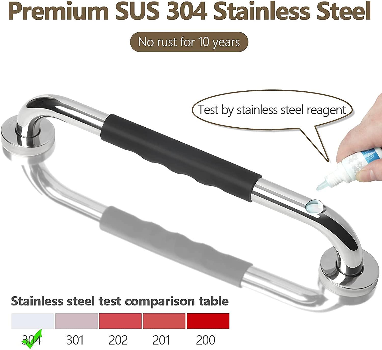 2 Pack Grab Bars for Bathroom, 16 Inch Anti Slip Bathroom Handicap Grab