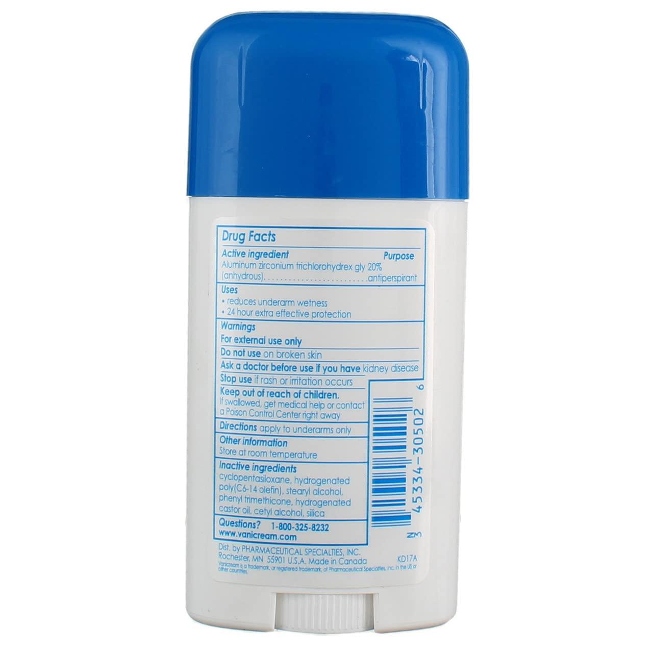 Vanicream AntiPerspirant Deodorant Clinical Strength Sensitive Skin