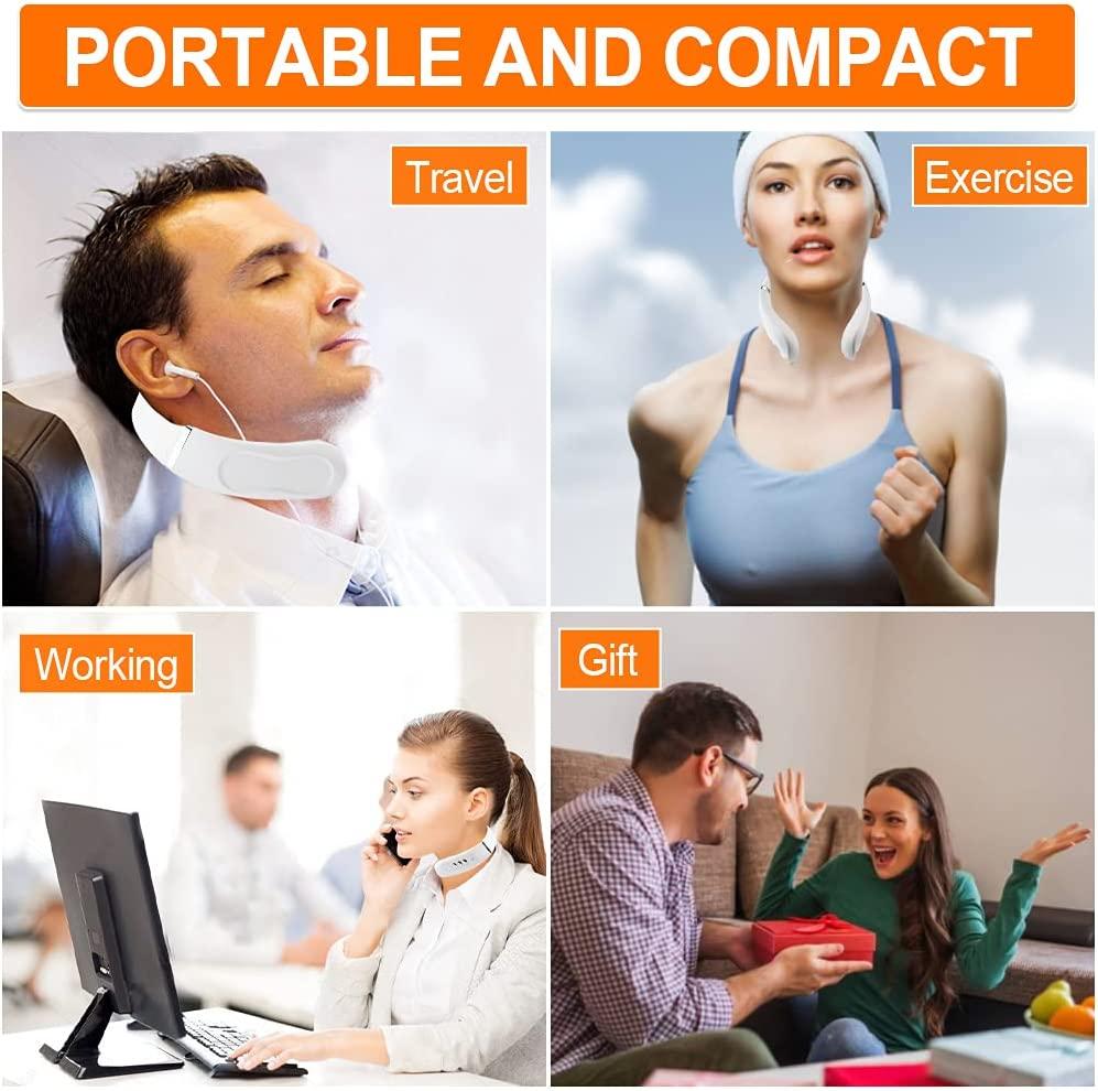 Portable Neck Massager With Multiple Modes, Usb Rechargeable, Suitable For  Office, Home, Travel, Wireless Use On Airplane, Car