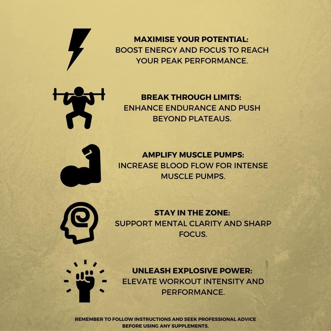 Valhalla's Champion Preworkout 300G 200MG Caffiene 2000mg Beta Alanine Muscle Development