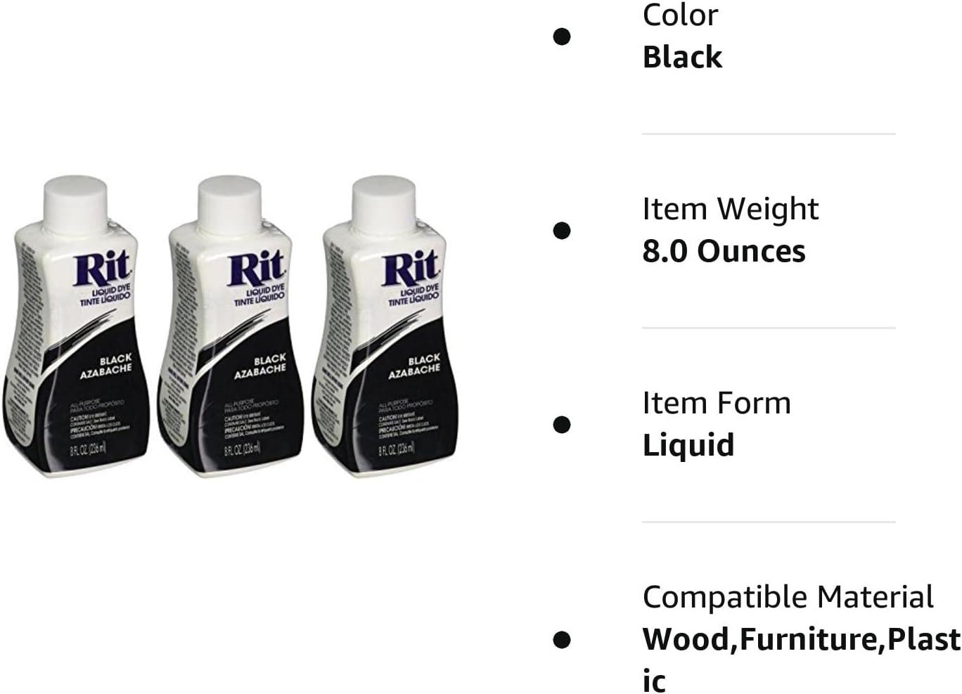 Rit Black, All Purpose Liquid Dye, Fabric Dye