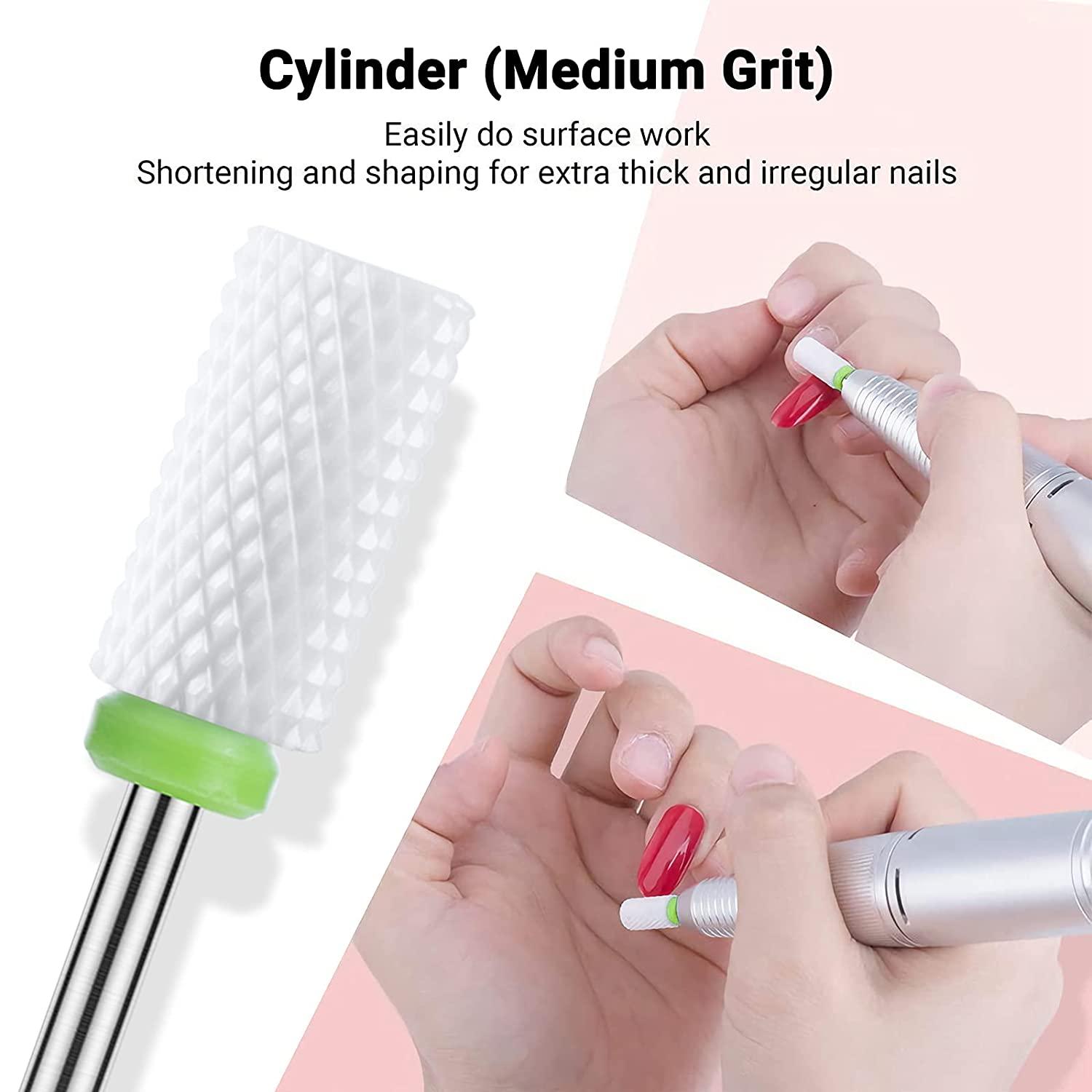 Amazon.com : Nail Drill Bit, Ceramic Nail Drill Bit Electric Manicure  Machine Accessories for Wiping Nail Gel, Pedicure Nail Milling Cutter  Rotary Nail File DIY Nail Design Tool for Personal/Salon (#04) :