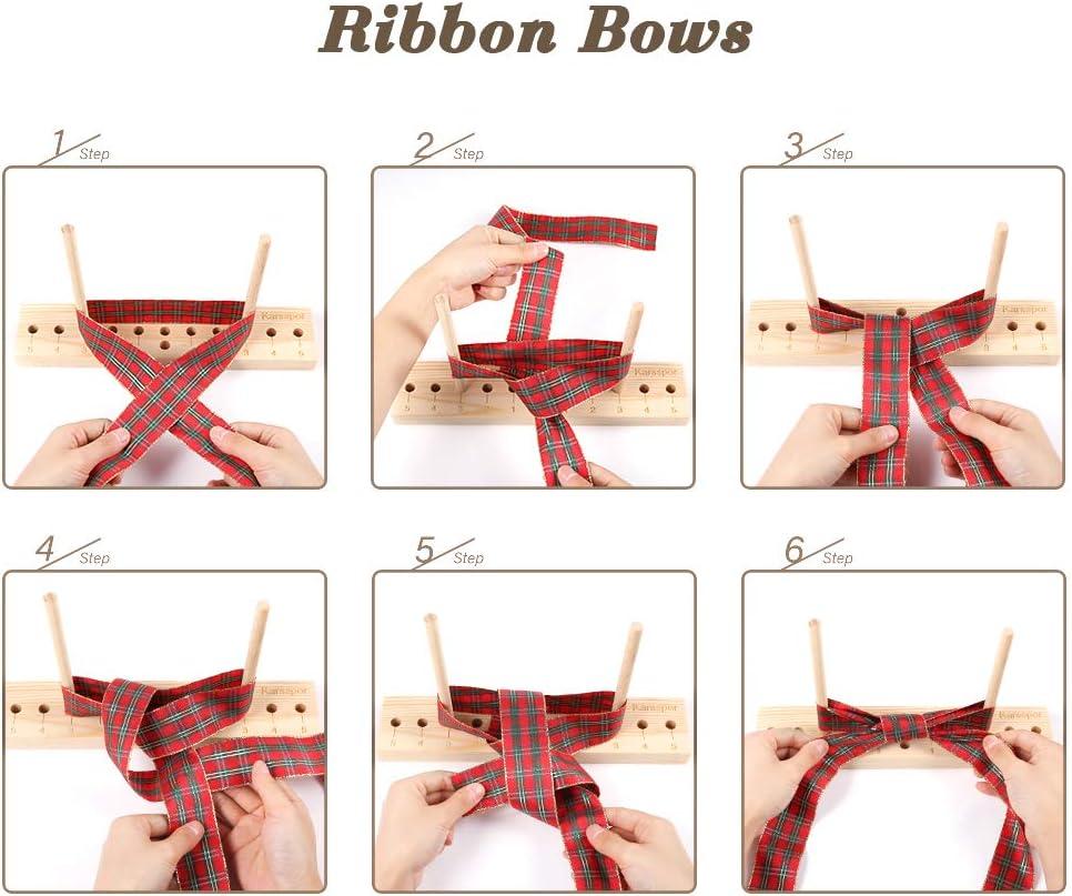 Bow Maker Bow Making Tool for Ribbon, Wooden Wreath Bow Maker for Making  Gift