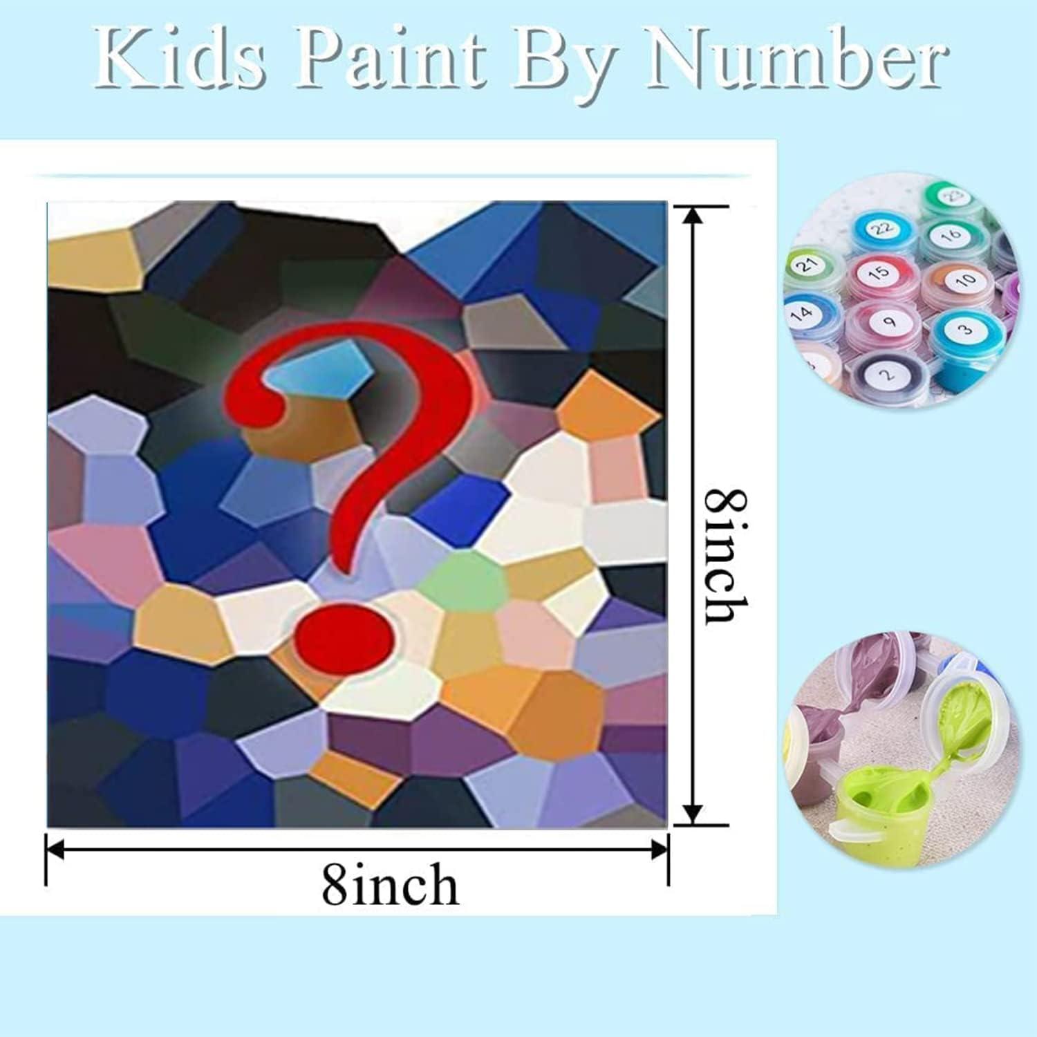 CEUHROG 6 Pack DIY Paint by Numbers for Kids - Paint by Number for Children  Ages 4-8 Beginner Easy Acrylic Watercolor Number Painting Canvas Arts for  Kids Ages 8-12 Paint-by-Number Kits for