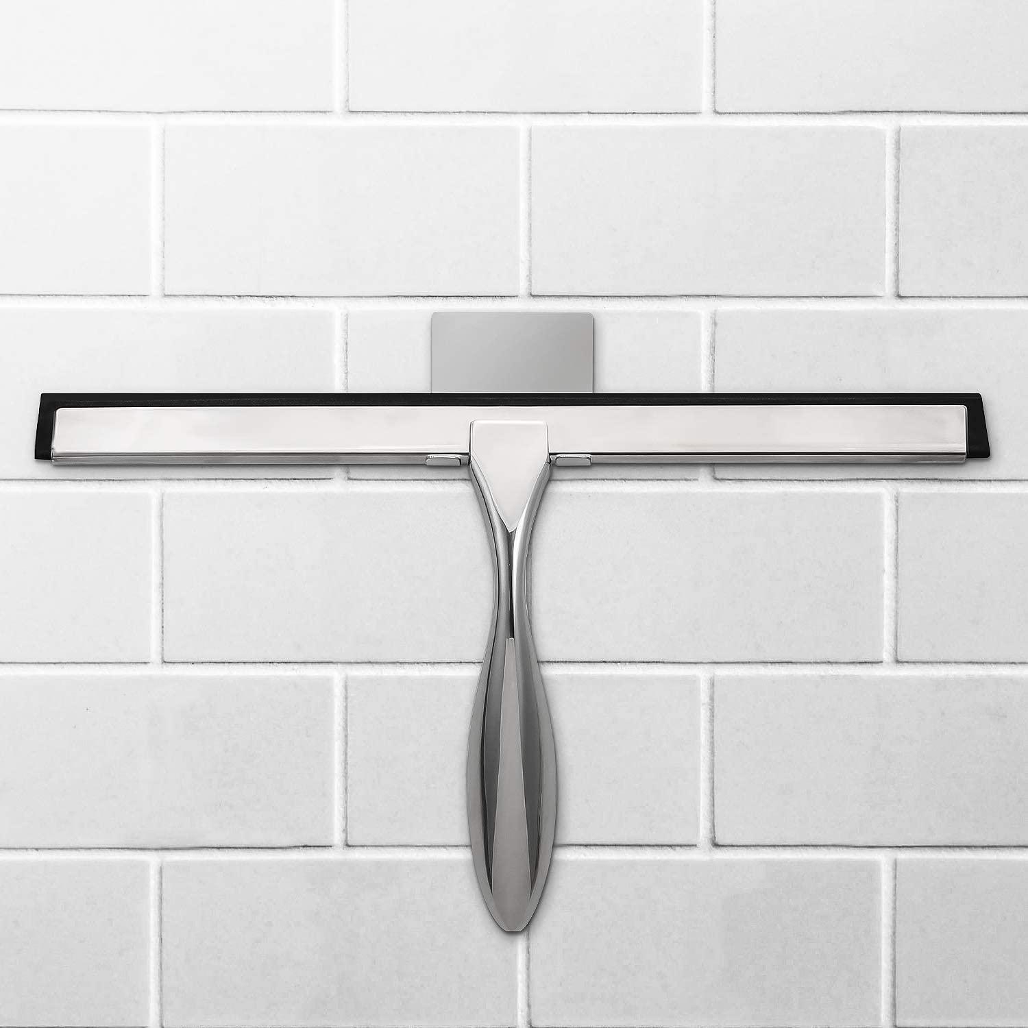 Simtive 12Inch Shower Squeegee Set, Includes Shower Door Hook and