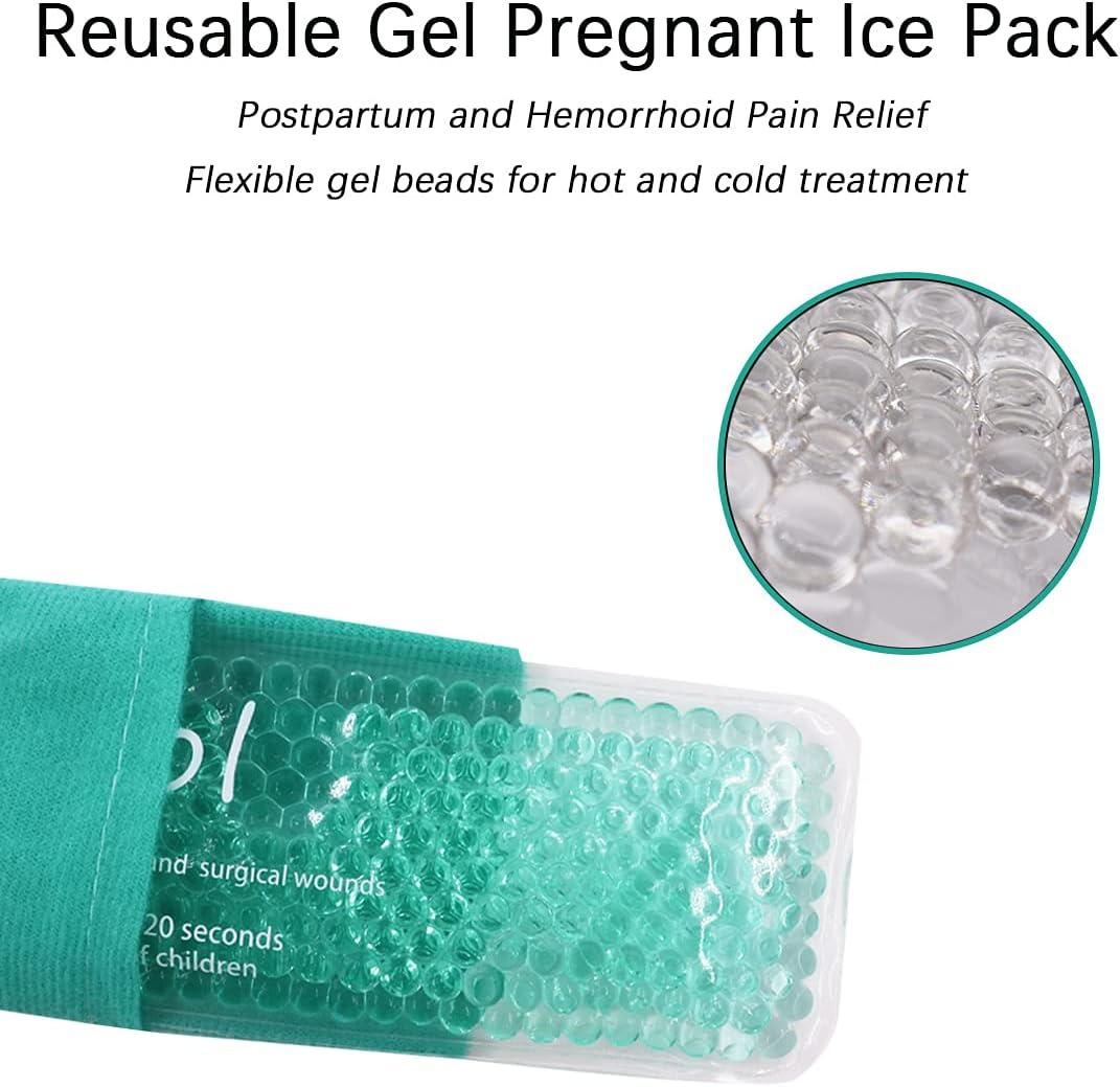 Perineal Cooling Pad, Postpartum Cold Packs Gel Bead Ice Pack  Cold Therapy for Women After Pregnancy and Delivery, 2 Ice Pack and 3 Cover  (Blue) : Health & Household