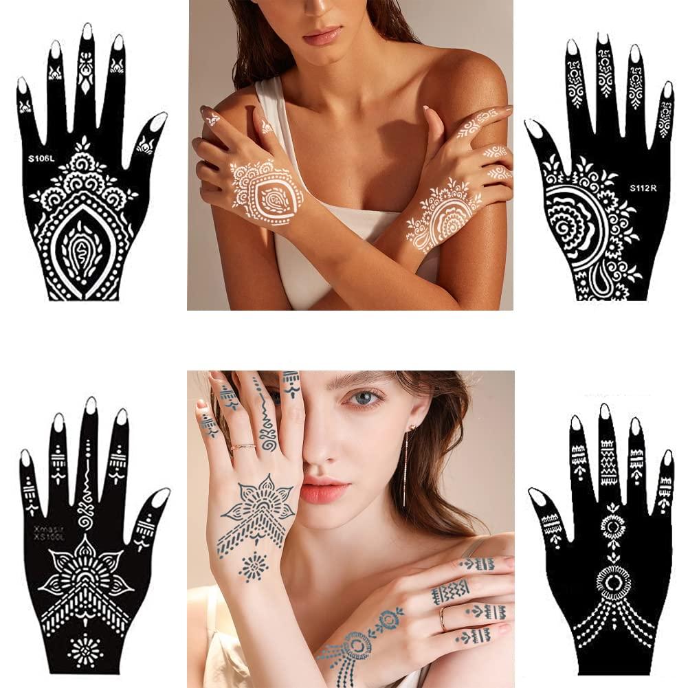 Stencils for Henna Tattoos/Temporary Tattoo Templets Set of 20 Sheets