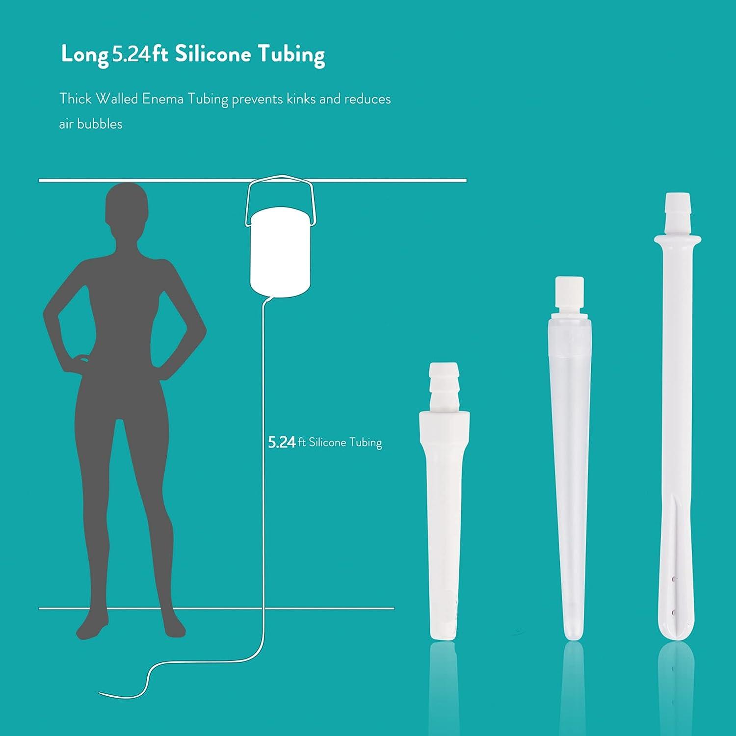 KYZETJD Stainless Steel Enema Bucket Kit for Colon Detox Cleanse Enemas