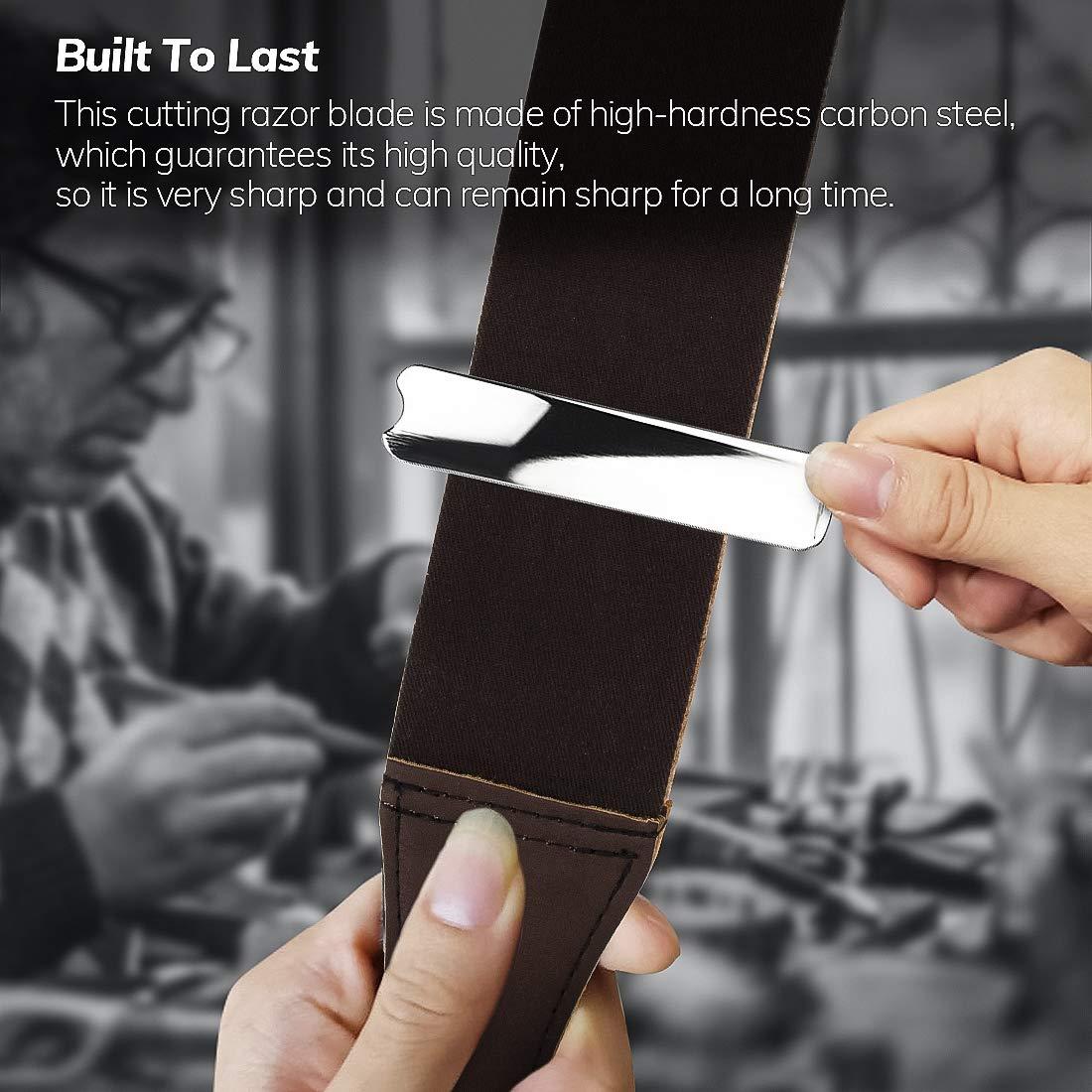 Peinat Straight Razor Kit Wooden Cutthroat Razor for Men, Stainless