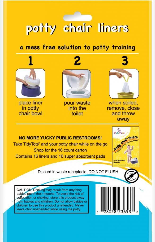 TidyTots Disposable Potty Chair Liners Value Pack Universal Potty